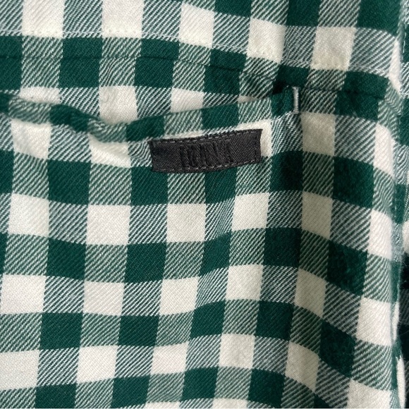 Lunya Lahgo Brushed Flannel Long Sleeve Pant Set In Verdant Check Green Men's M - Picture 11 of 12